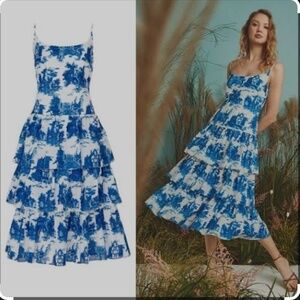Cara Cara Mary Lou Dress in Venetian Story Blue